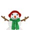 Set of 3 Snowmen with Warm White LED Lights Indoor Outdoor Christmas Decoration Height 48", 42" and 24"
